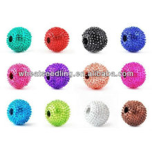 Baratos grossistas misturado cor 8mm Clay Alloy Shamballa Beads